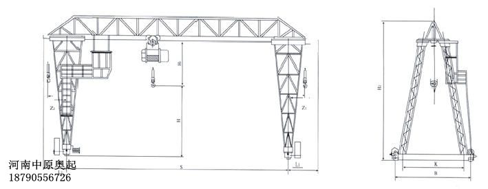 龍門吊結(jié)構(gòu)圖解